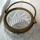 19th century glass or molded crystal ice bucket