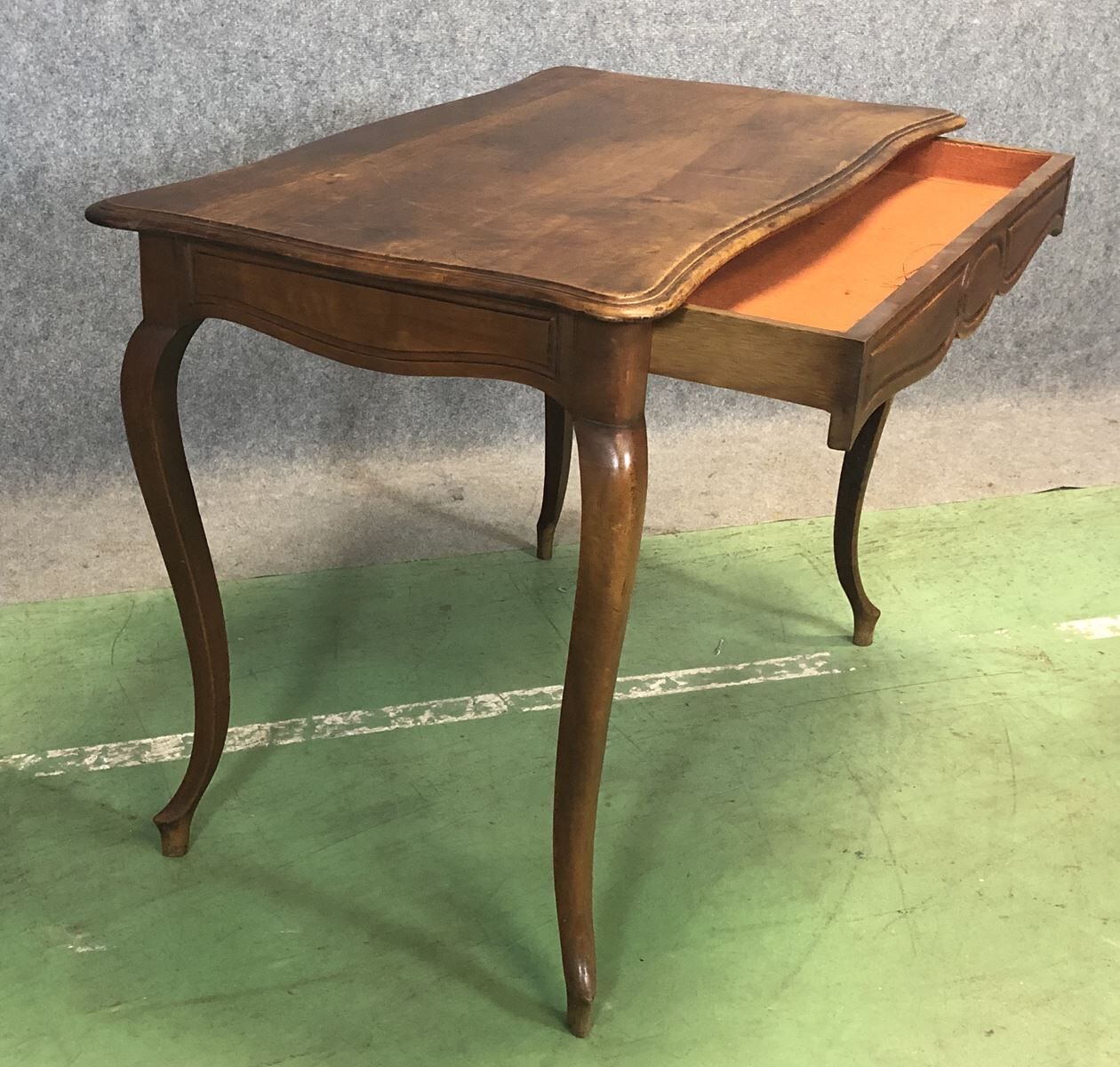 Louis XV style walnut desk 1950