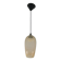 Amber glass suspension light, warm modern interior lighting.