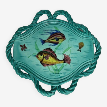 Large ceramic cut dish Monaco Cerart fish