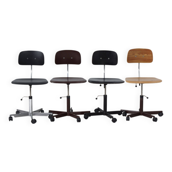 Chaises de bureau Kevi par Jørgen Rasmussen pour KEVI A·S, ensemble de 4, années 1970 – Réglables