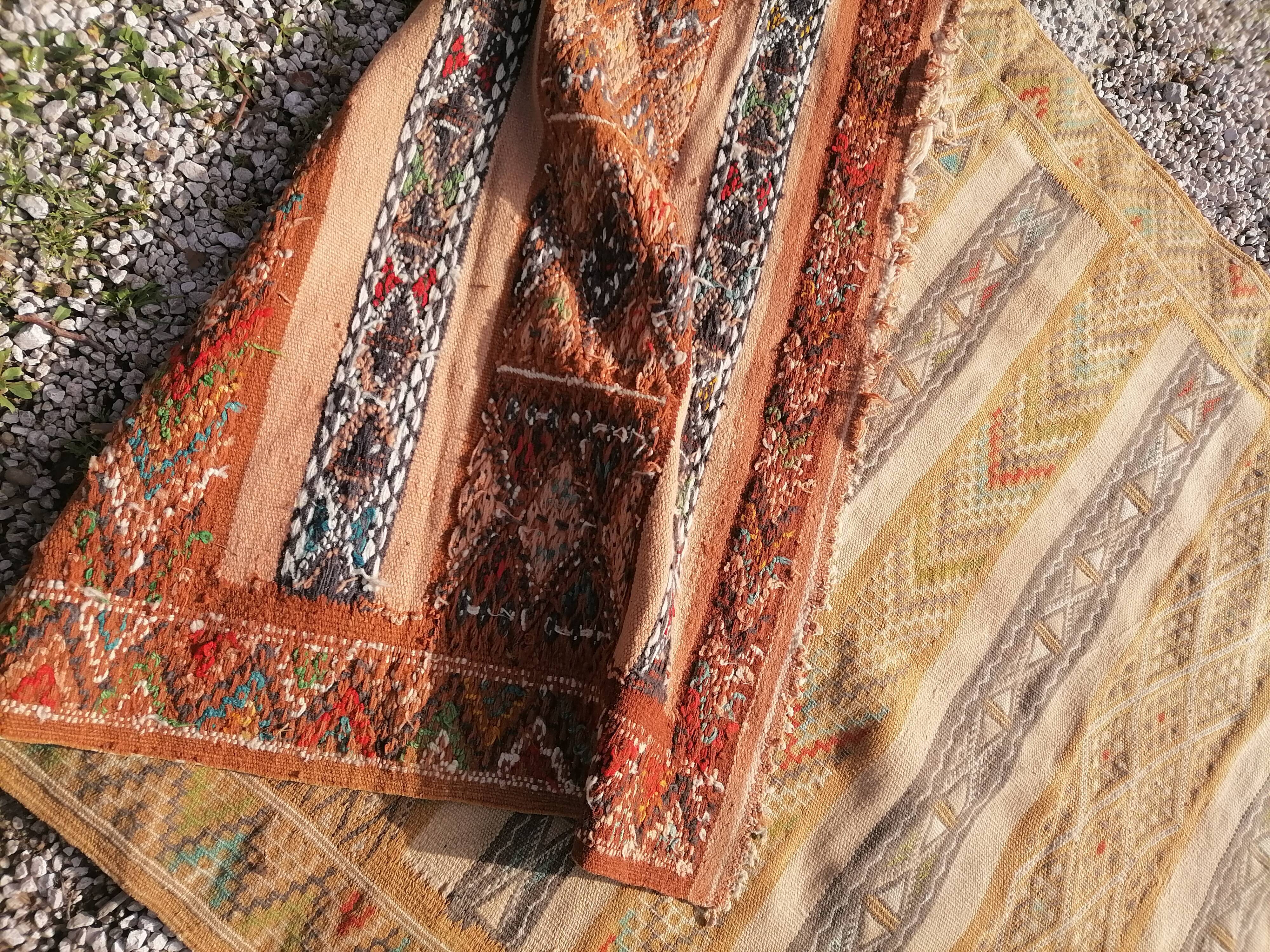 Old oriental carpet, kilim, 50s - 206 x 125cm