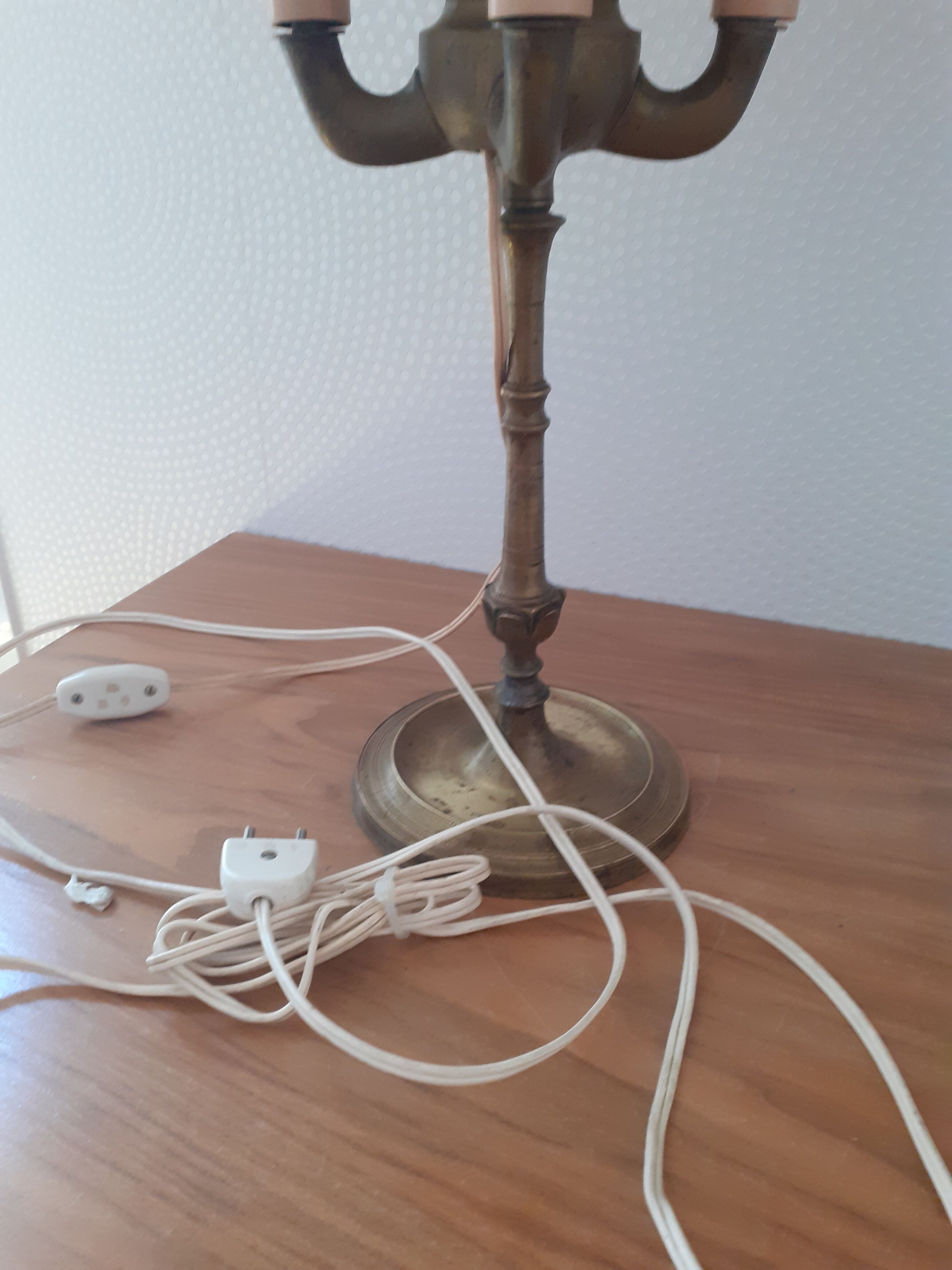 Empire style hot water bottle lamp 4 burners