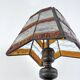 Monumental brutalist thick glass and metal table lamp by Longobard. Italy 1