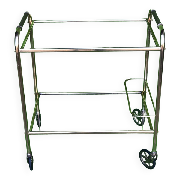 Desserte roulante vintage 1960-1970 metal dore