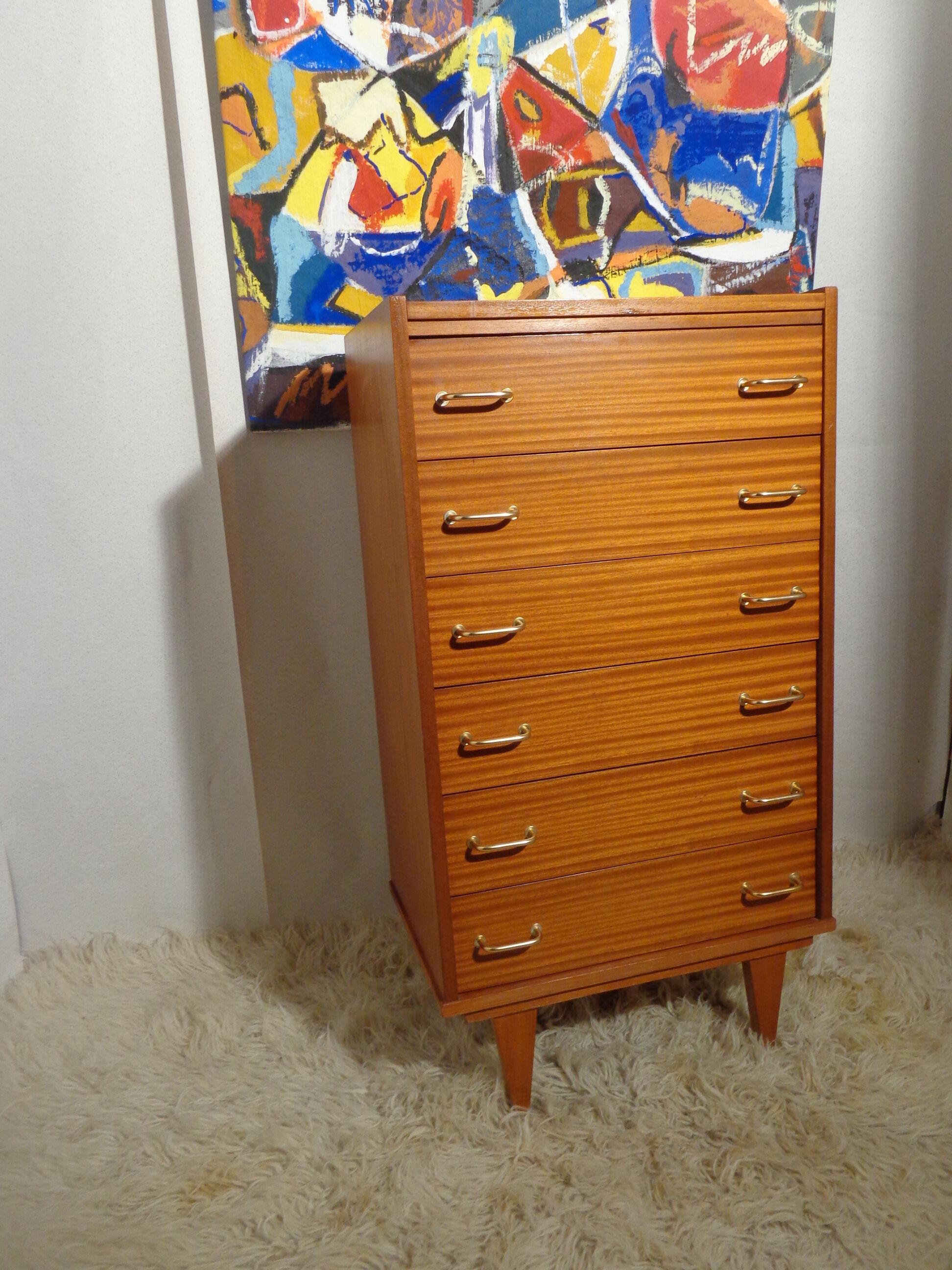 Vintage rag chest of drawers from the 60s