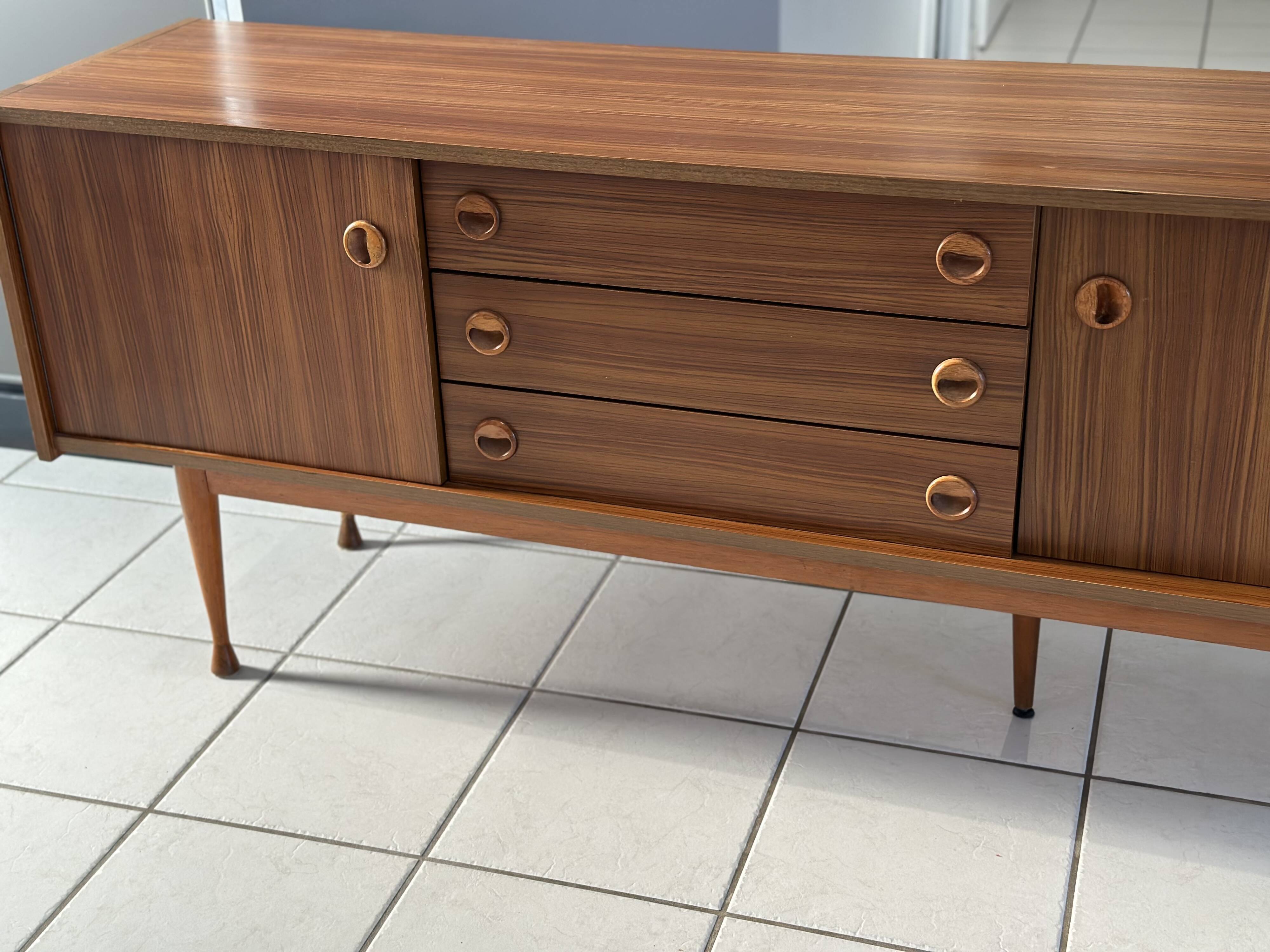 Vintage 1960s Scandinavian-style sideboard