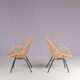 1950s pair of rattan chairs by Gebroeders Jonkers, Netherlands