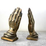 Bronze hand bookends