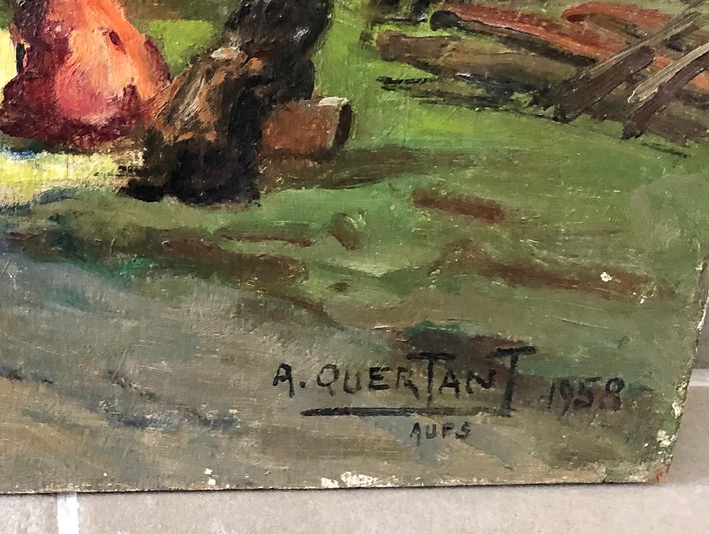Huile sur bois signée