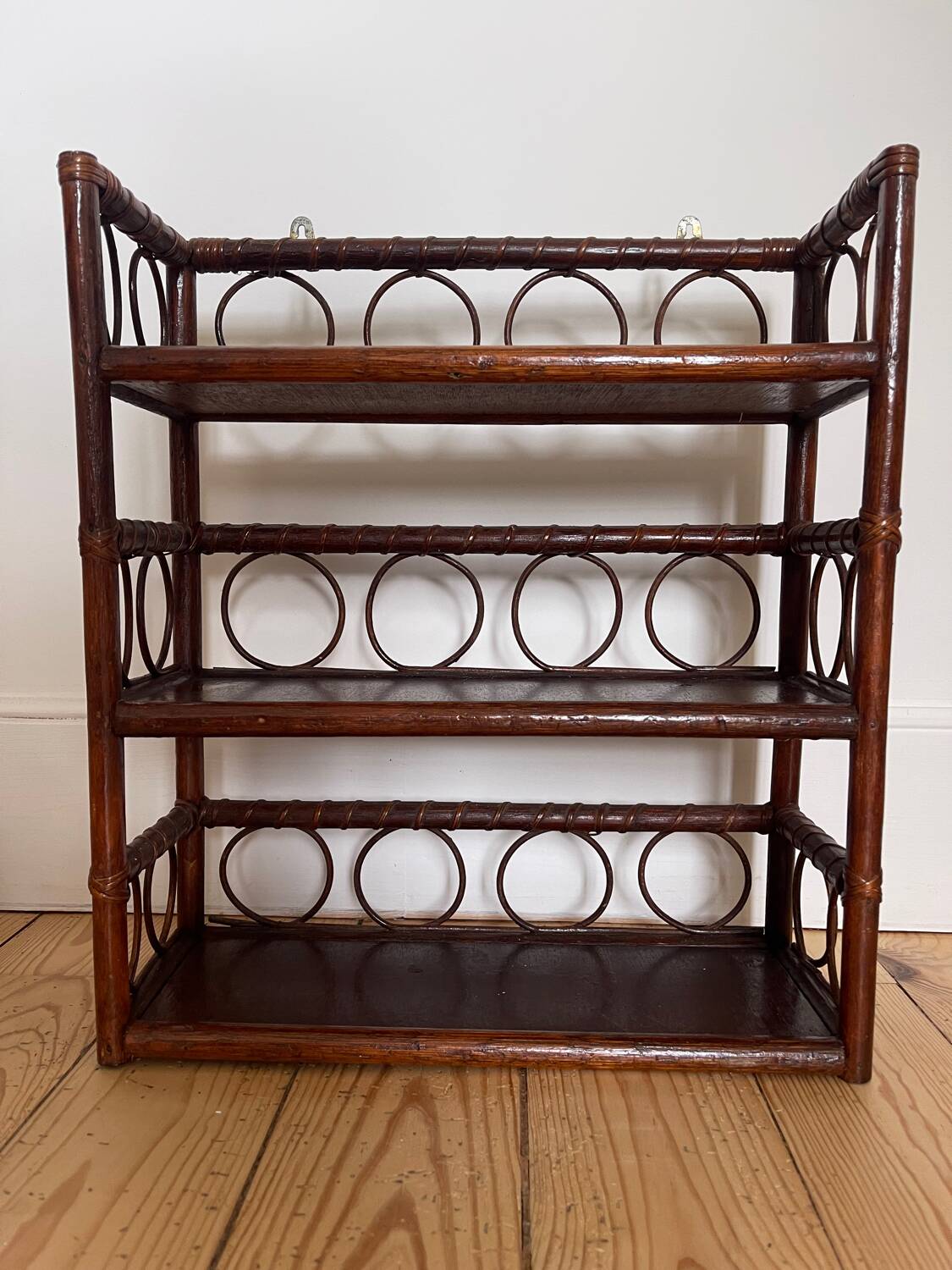 Vintage rattan shelf