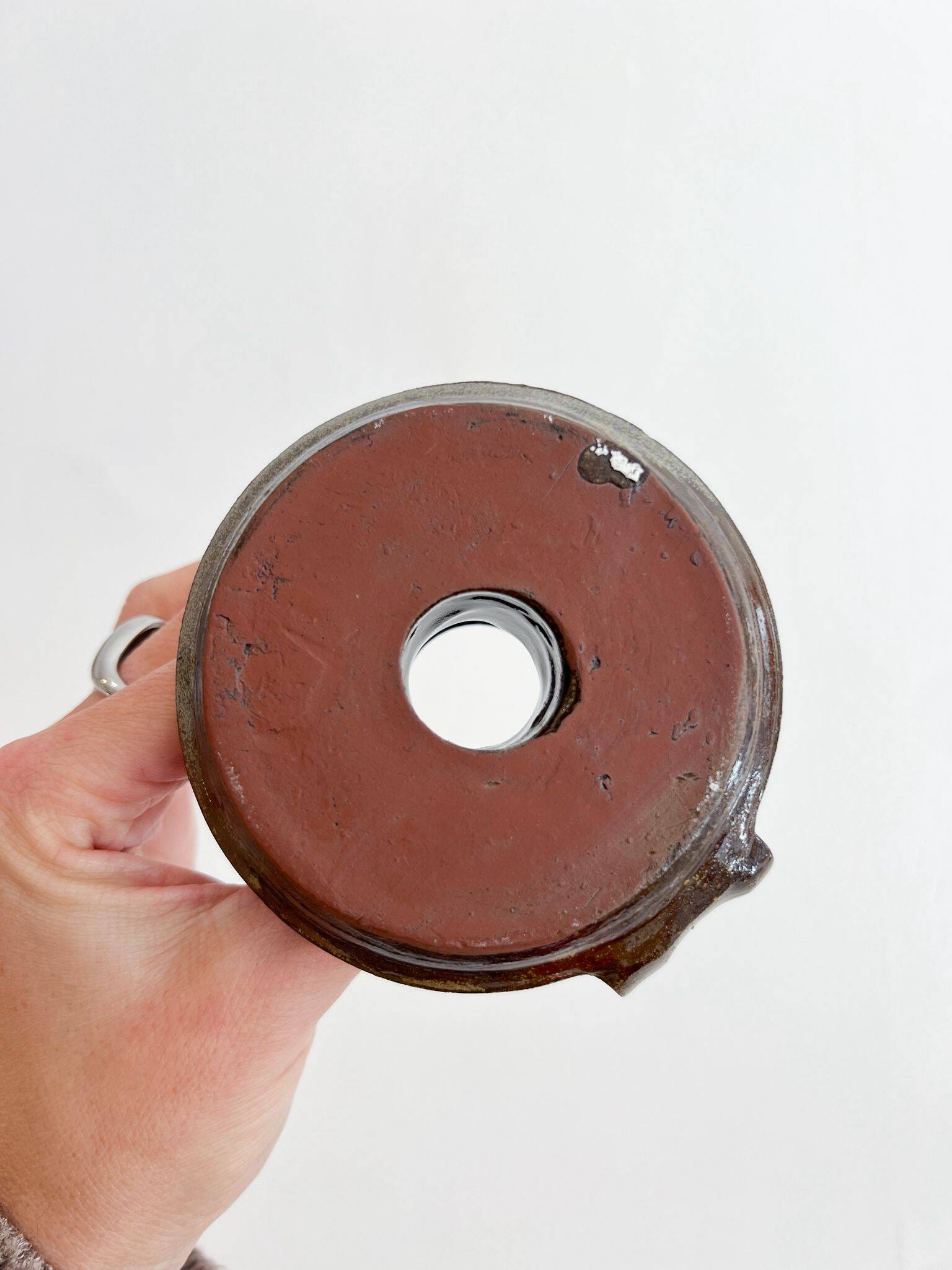 Handmade ceramic candle holder