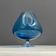 Empoli Blue large cognac glass shape vase 1960s