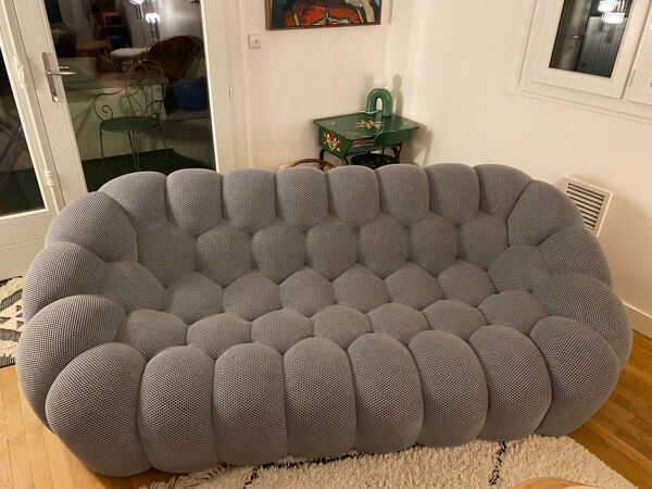 Canapé roche bobois Bubble gris parfait état