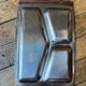 Scandinave. 3 plateaux de service palissandre inox