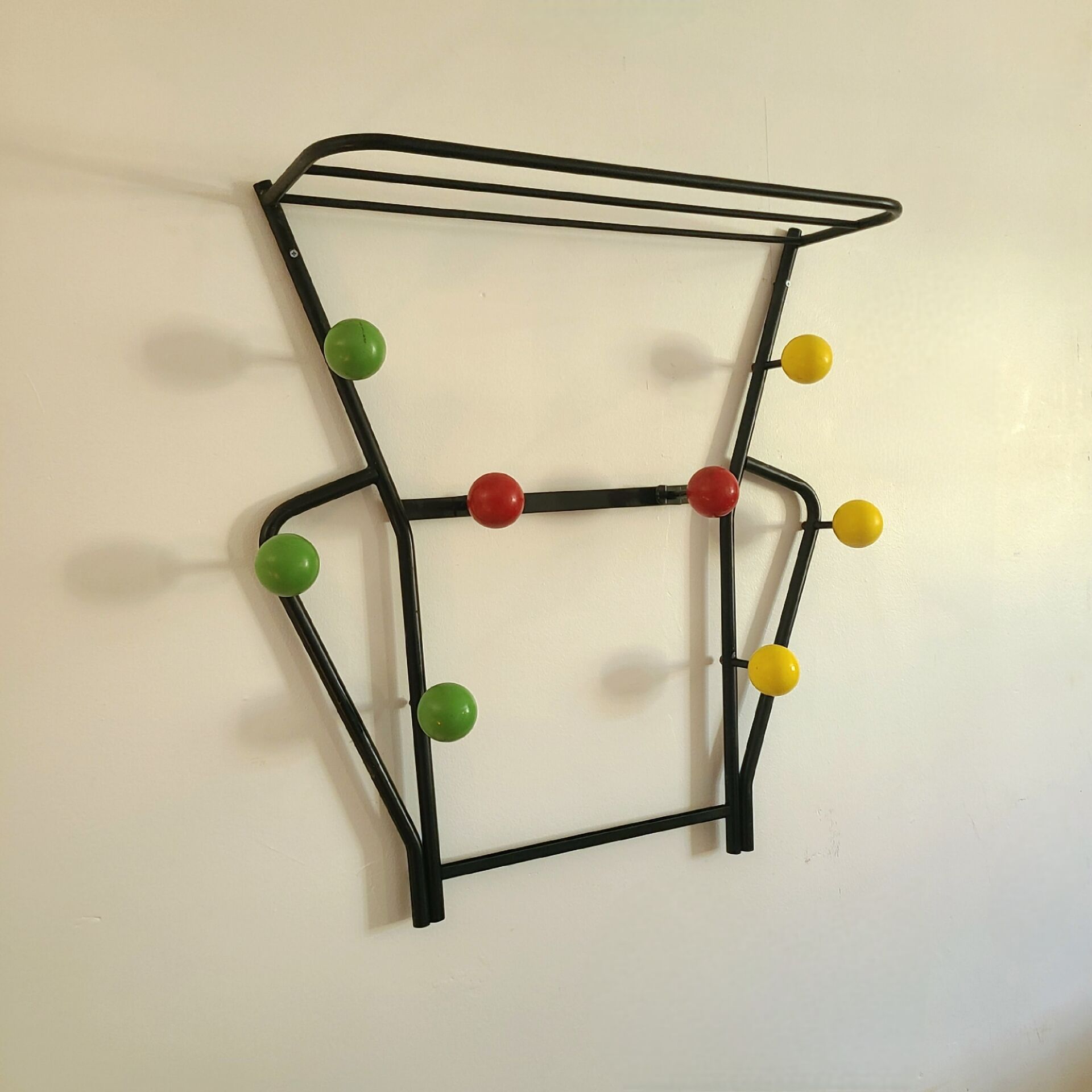 Porte manteaux vintage années 1960 boules miroir design Roger Feraud