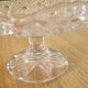 Thick transparent glass footed cup