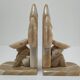 Pair of vintage Mexican cactus onyx bookends