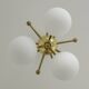 Vintage Sputnik Chandelier Gold Brass Space Age Redesign Pendant Lamp
