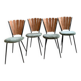 Set of vintage petal chairs