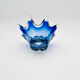 Large Bohemian Crystal Coupe Hospodka Blue Sommerso 1960