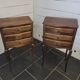 Pair of Louis XV style oak bedside tables
