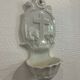 Porcelain holy water font, 19th century.