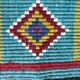 Handwoven vintage accent geometrical rug, colorful wool, Romanian carpet 220x146cm