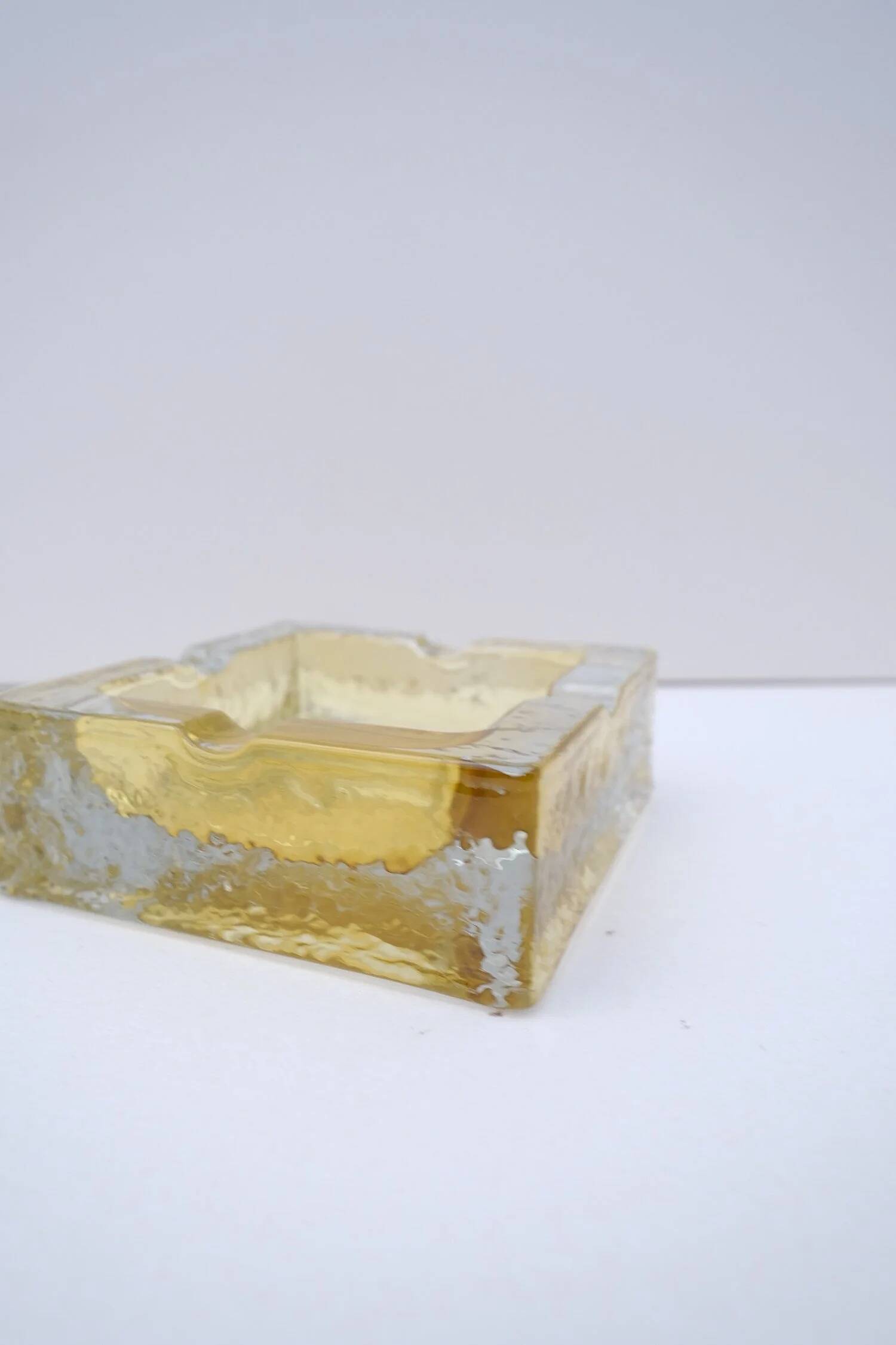 Molded glass trinket tray, 1970