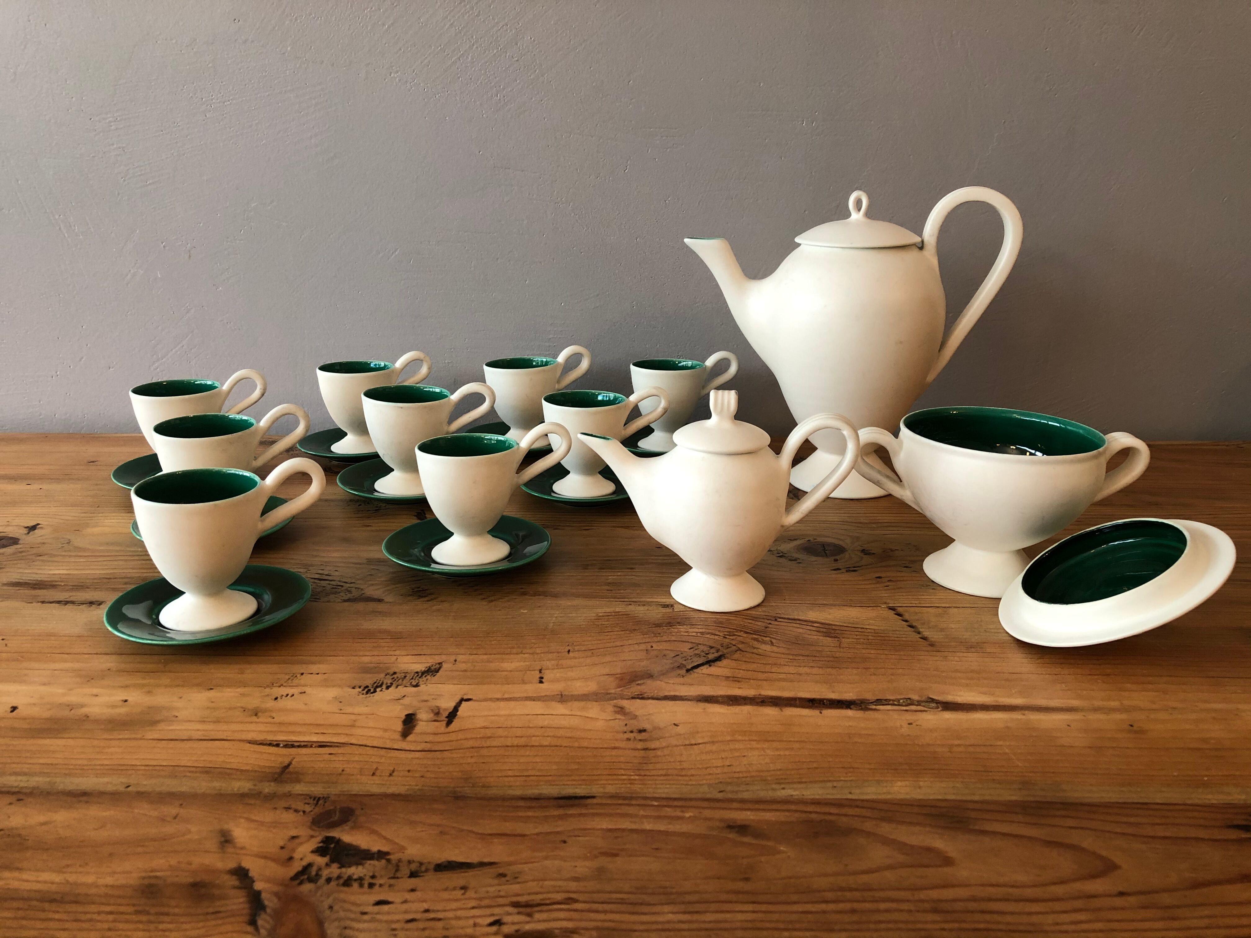 Vallauris ceramic coffee service