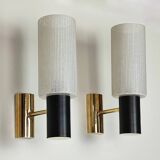 Pair of 60' brass wall lights