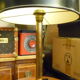 Lampe cuir et métal vintage