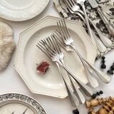 8 old silver-plated table forks