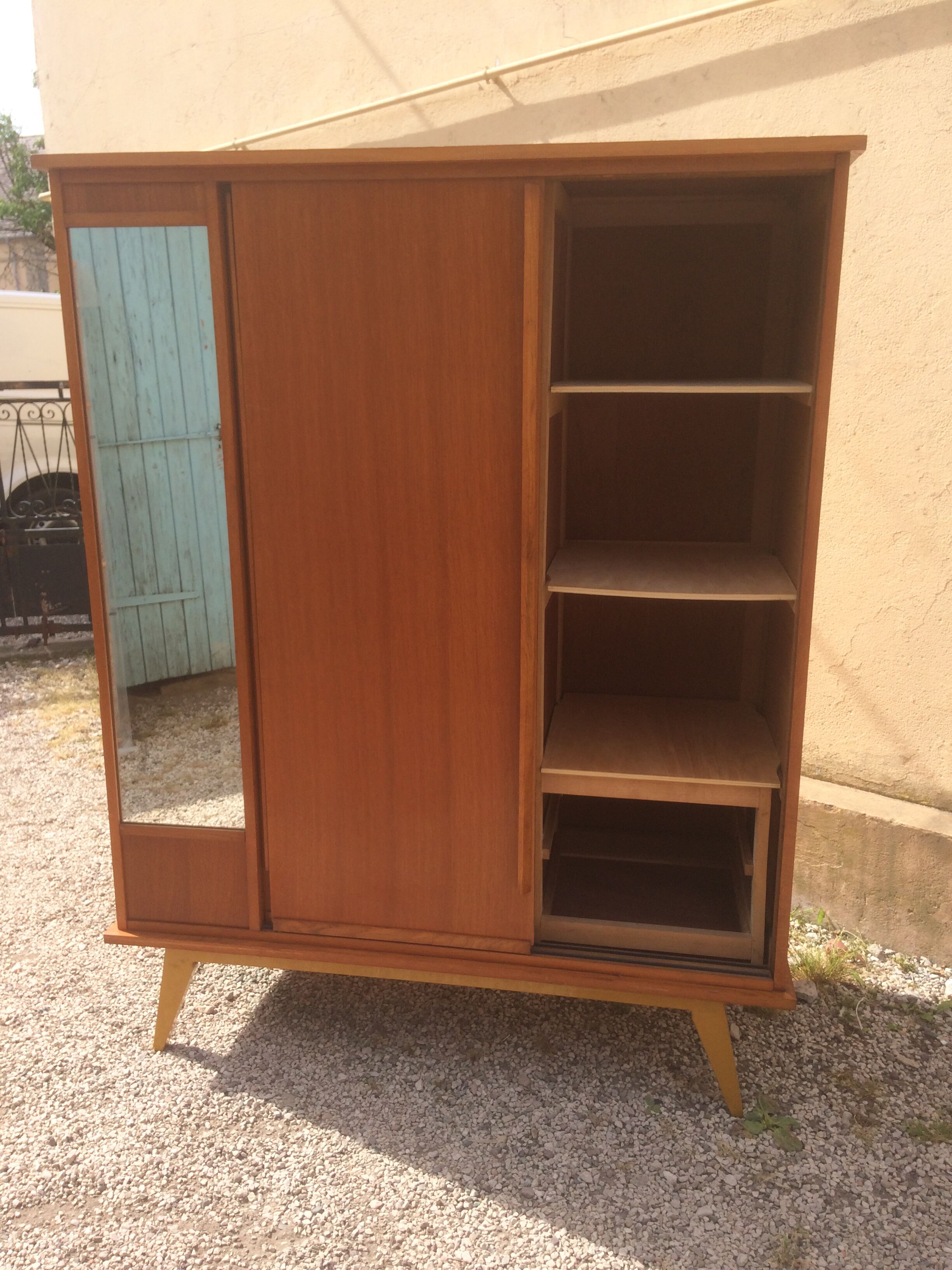 Vintage wardrobe compass feet