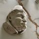 Monk's head candlestick. Antique.