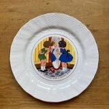6 talking plates Digoin Sarreguemines "Enfants Bicot"
