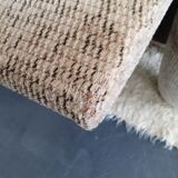 Vintage velvet armchair armrests fins