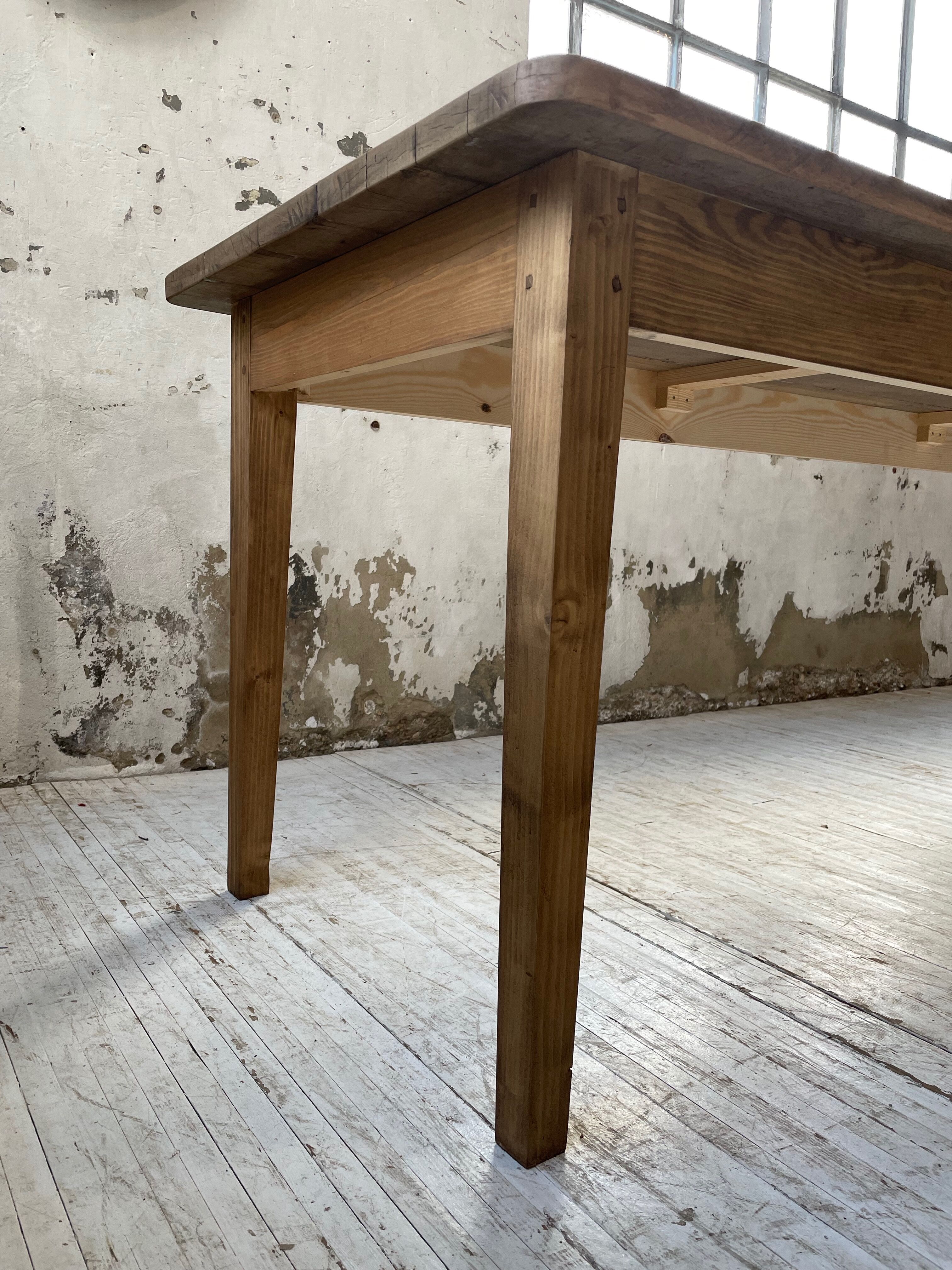 XL farmhouse table in beech and pine 3m