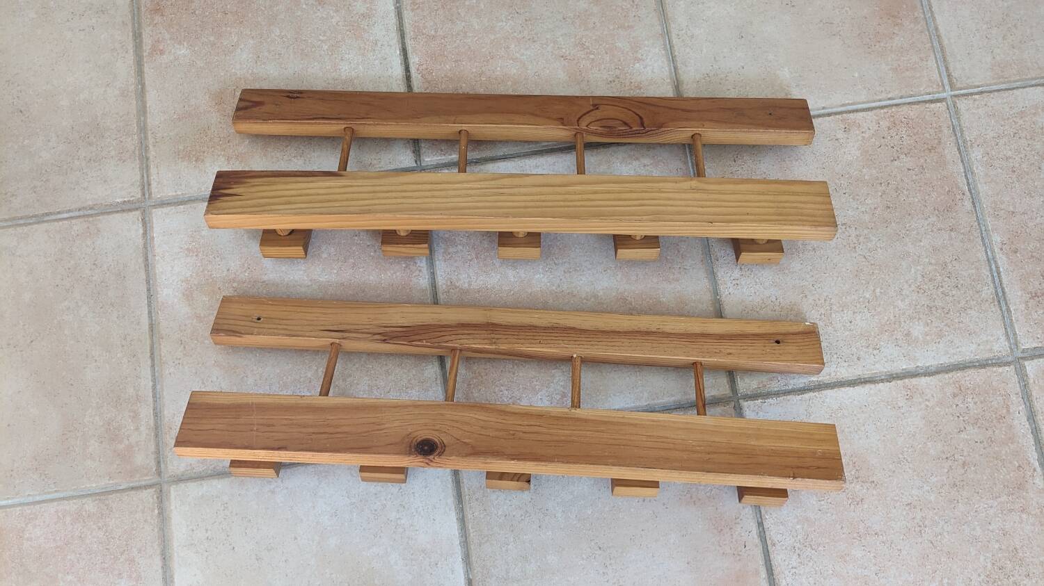 Pair of vintage coat hooks from the 70s and 80s