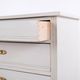 Commode antique avec 4 tiroirs – peinte en gris – vers 1890