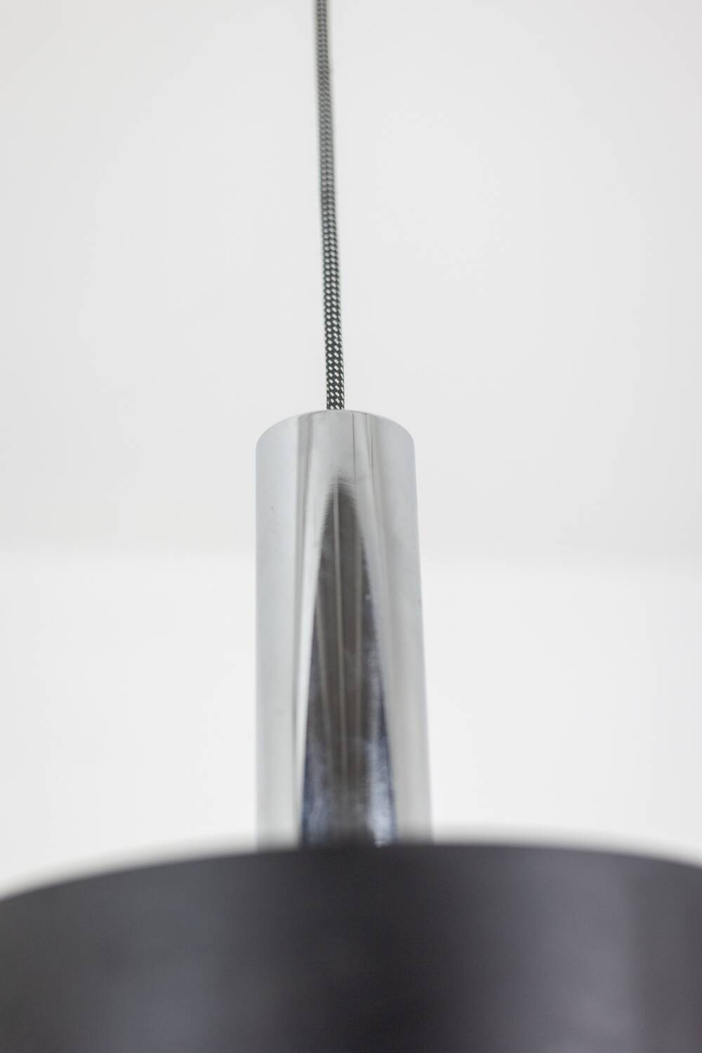 Black lacquered and chrome metal suspension. 1960s.