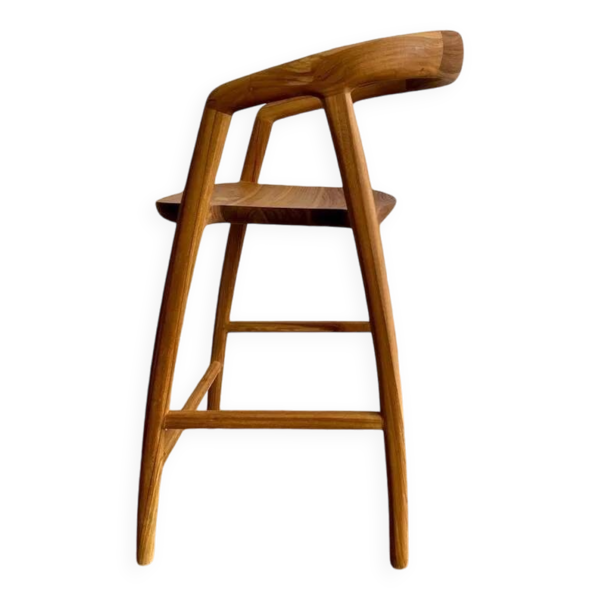 Tabouret / tabouret de bar en teck massif 'xavie' (plusieurs pièces !)
