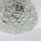 Lampe de plafond en verre Murano à bulles Hillebrand, années 1970, Allemagne