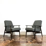 Vintage Armchairs Designed By H. Lis, Poland, 1960's, Set Of 2