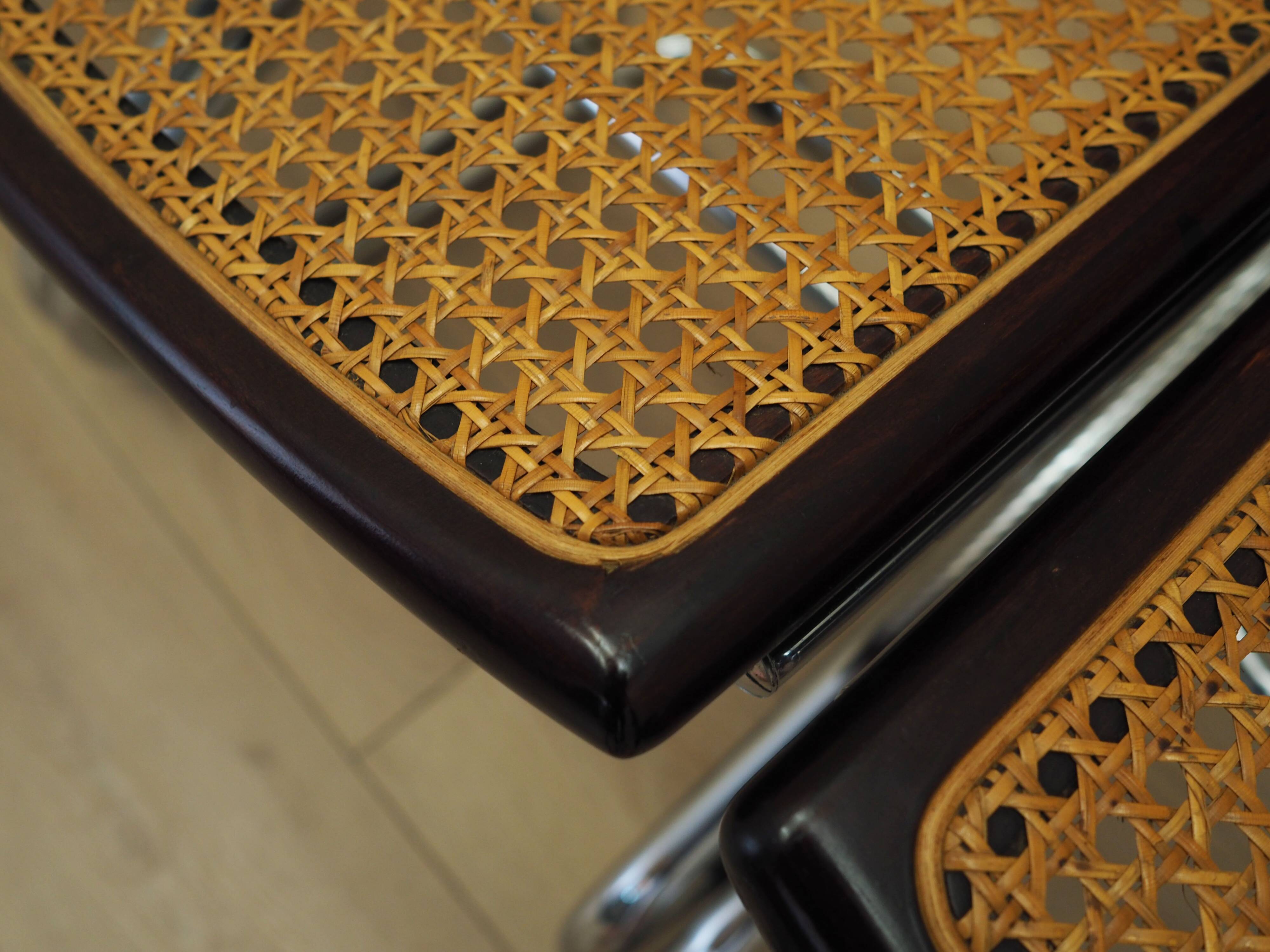 Set of four chairs, Bauhaus design, 1960s, production: Italy