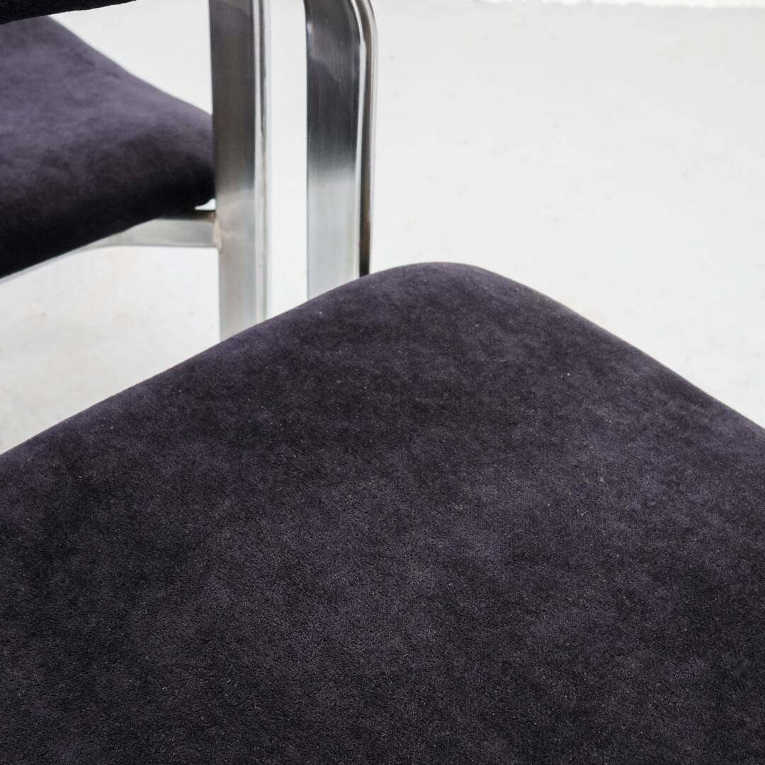 Lot de 4 chaises argentées Eero Aarnio