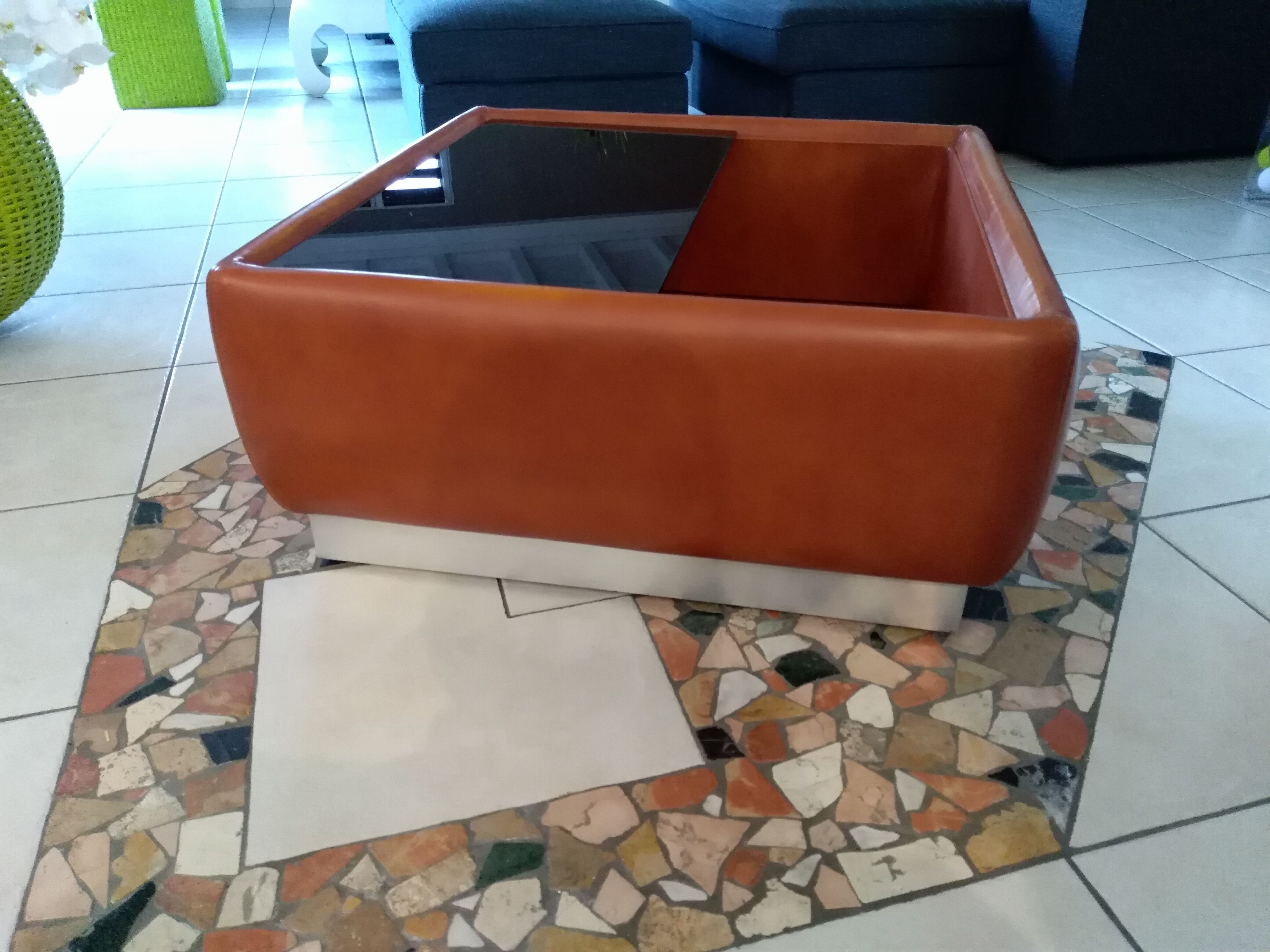 Table basse vintage Jacques Charpentier pour Roche Bobois 1970