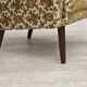 1970s, Danish highback armchair, Brown/beige furniture fabric, teak wood.