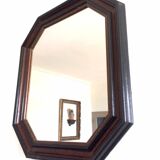 Hexagonal wooden mirror 1950