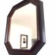 Hexagonal wooden mirror 1950